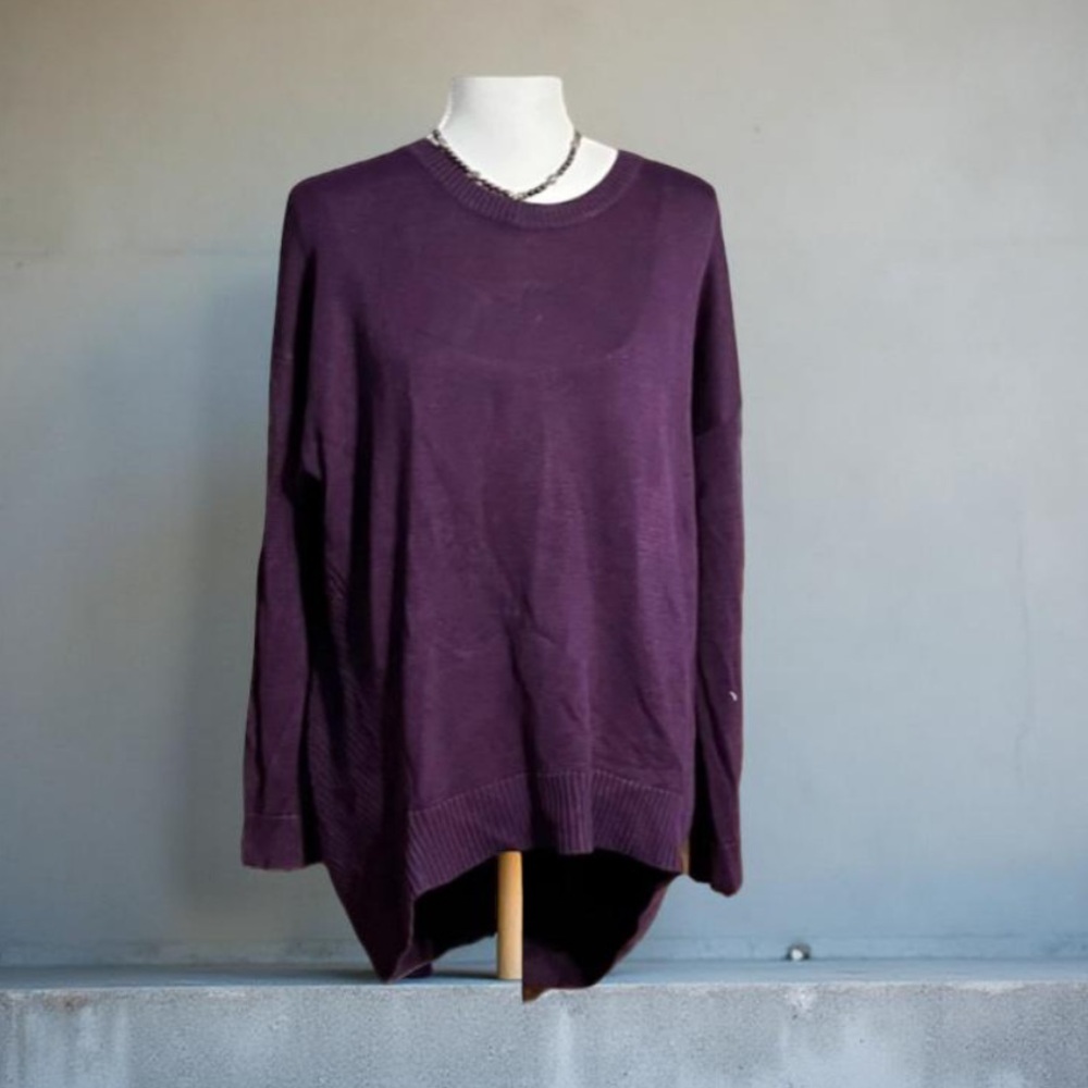 Ralph Lauren purple knit sweater with long sleeves for layering Medium GUC